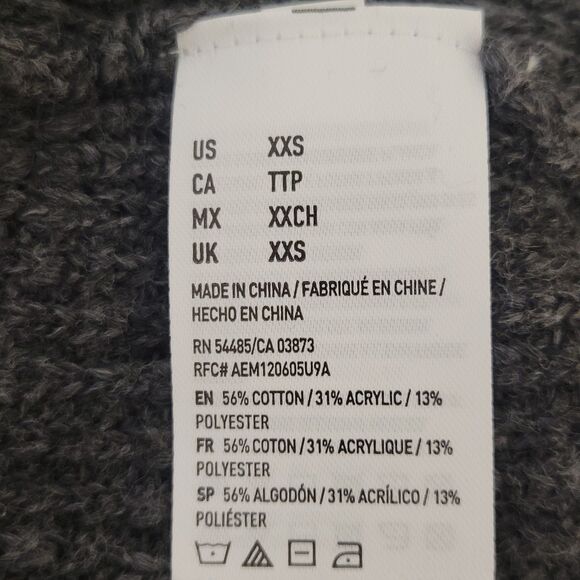 NWT American Eagle Outfitters Hooded Cardigan  Open Front Gray Womens Size XXS - Picture 6 of 6